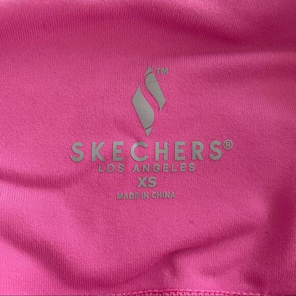 SKECHERS Women's Athletic Rose Pink High Waisted Pocket Bike Shorts Size XS - Picture 6 of 6